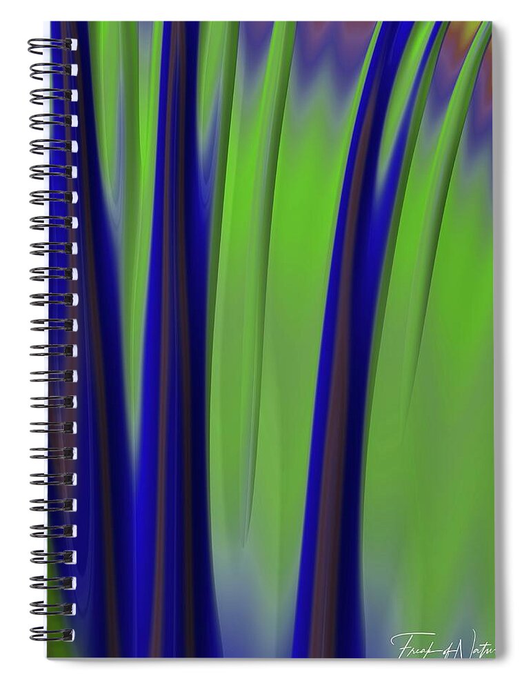 Abstract Spiral Notebook featuring the photograph Martian Flowers by Keith Lyman