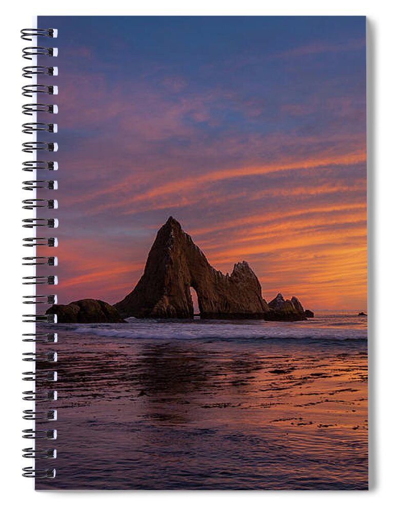 Martin’s Beach Spiral Notebook featuring the photograph Martins Beach Sunset by Naoki Aiba