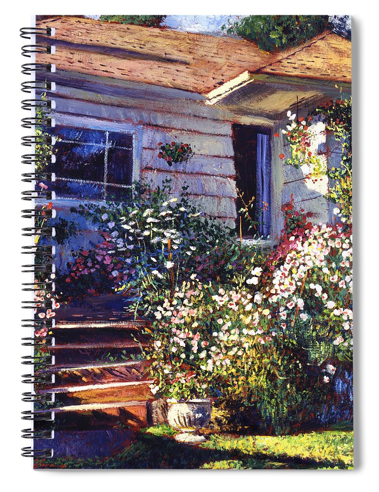Cottage Spiral Notebook featuring the painting Mary's Cottage by David Lloyd Glover
