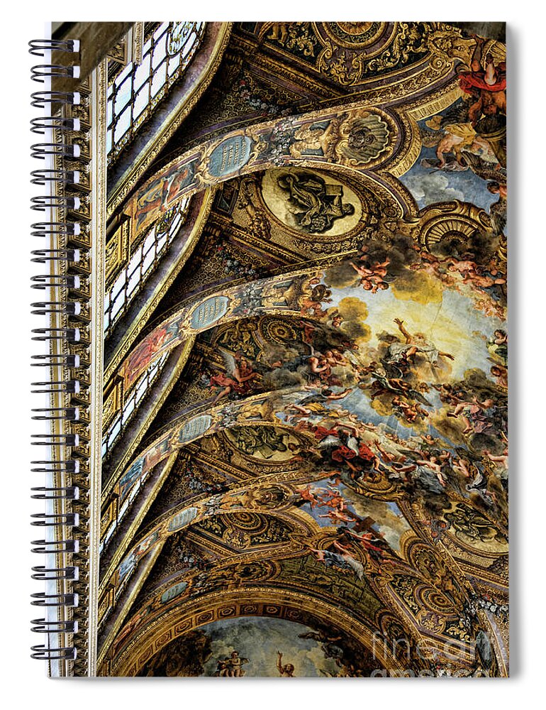 France Spiral Notebook featuring the photograph Masterpiece Design Architecture Palace Versailles France by Chuck Kuhn