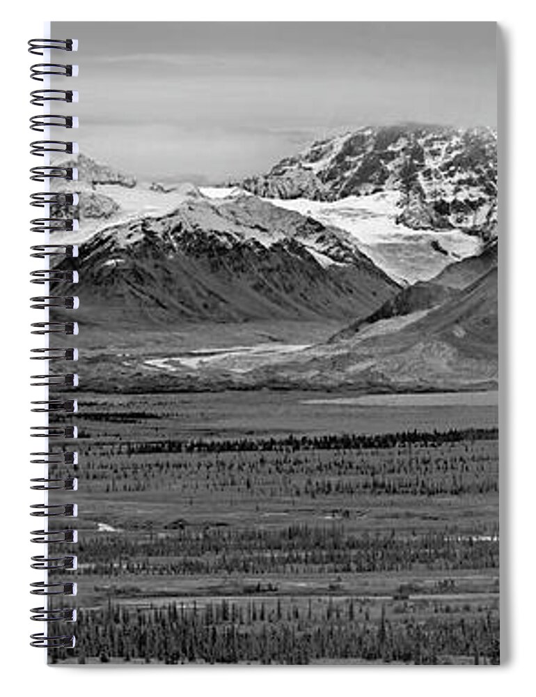 Glacier Spiral Notebook featuring the photograph Matanuska-Sustina Pano by Peter J Sucy