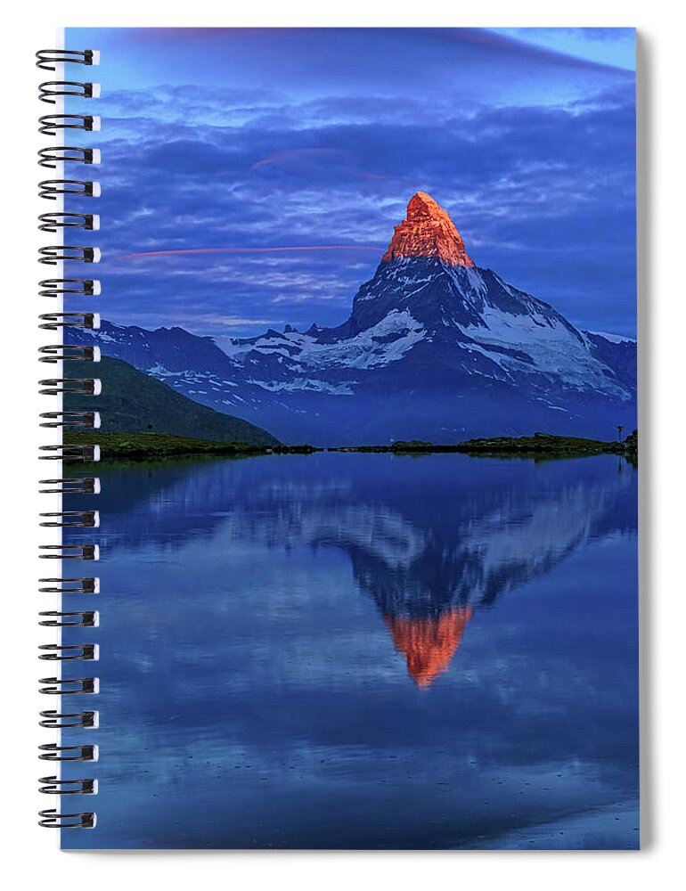 Sunrise Spiral Notebook featuring the photograph Matterhorn Sunrise by Ralf Rohner