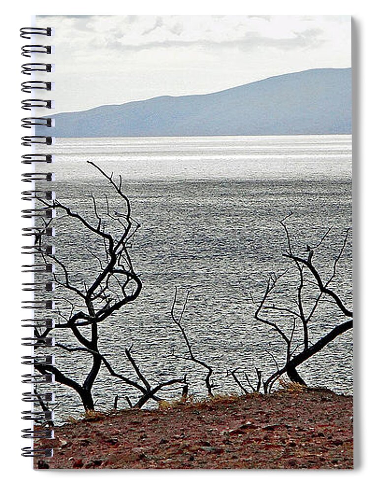 Maui Spiral Notebook featuring the photograph Maui's View of Lanai by Robert Meyers-Lussier