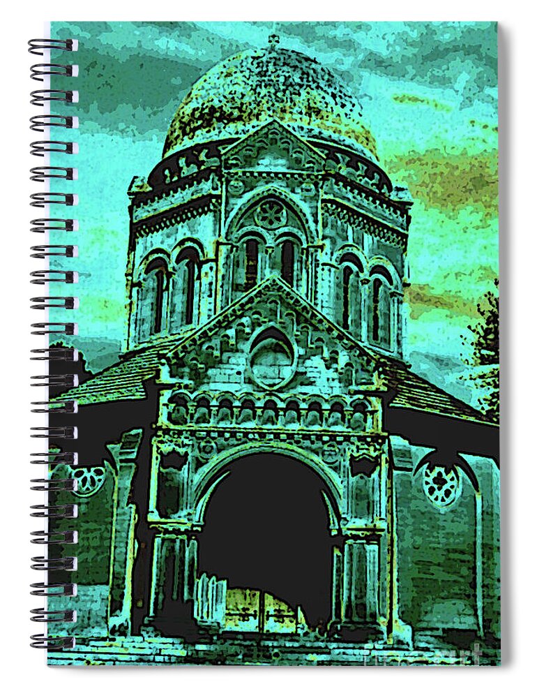 Mausoleum Spiral Notebook featuring the photograph Mausoleum by Elizabeth Hoskinson