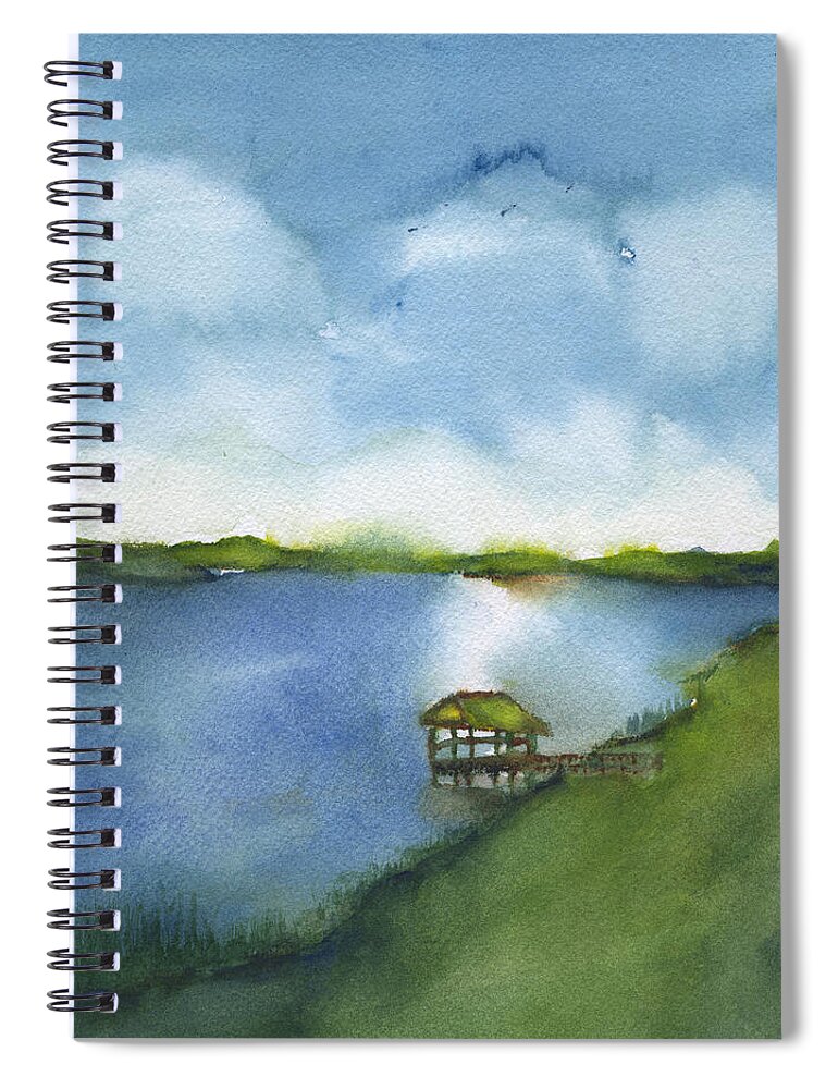 May River Spiral Notebook featuring the painting May River 2 by Frank Bright