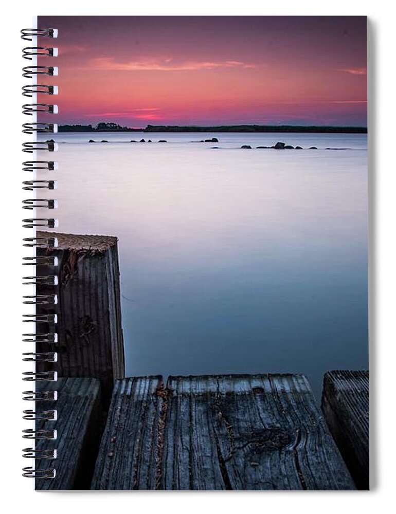 Virginia Spiral Notebook featuring the photograph May Sunset 3 by Larkin's Balcony Photography