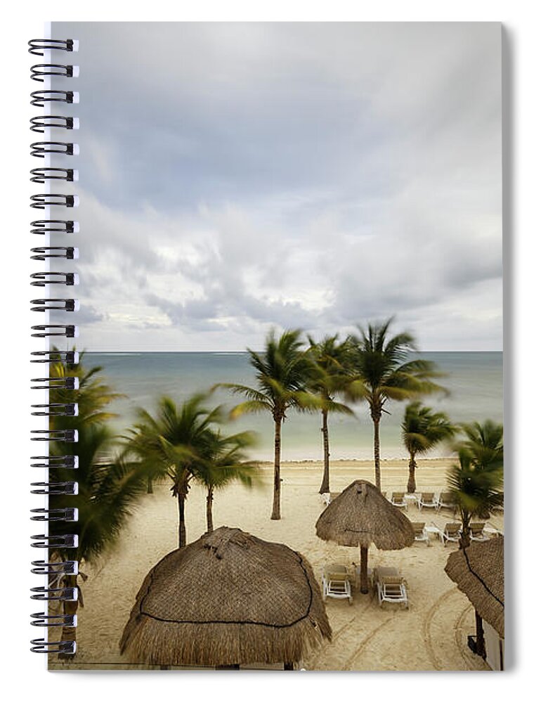 Cancun Spiral Notebook featuring the photograph Mayan Beach by Dennis Hedberg