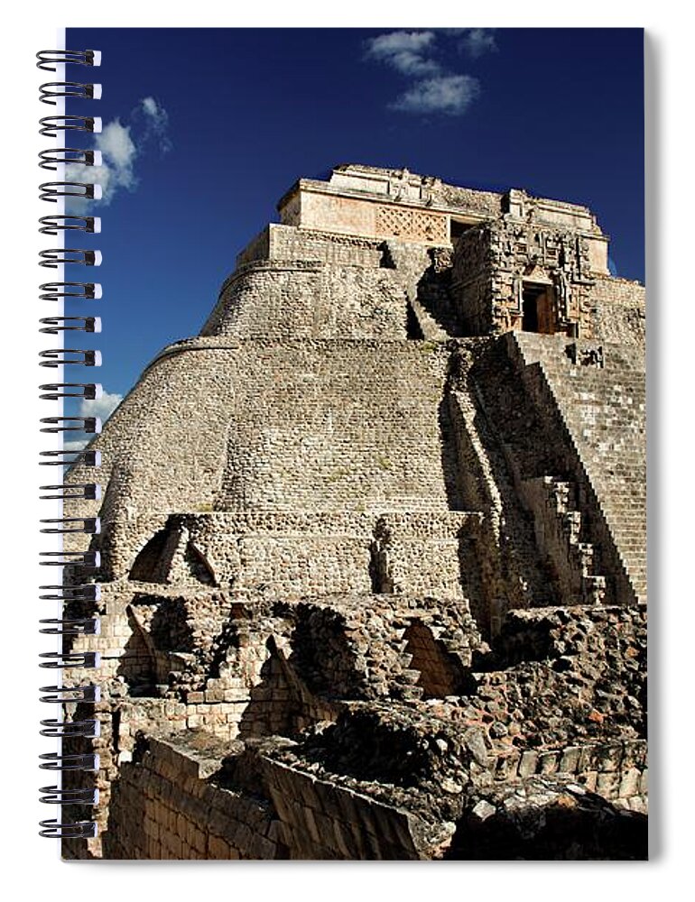 Mexico Spiral Notebook featuring the photograph Mayan temple by Robert Grac