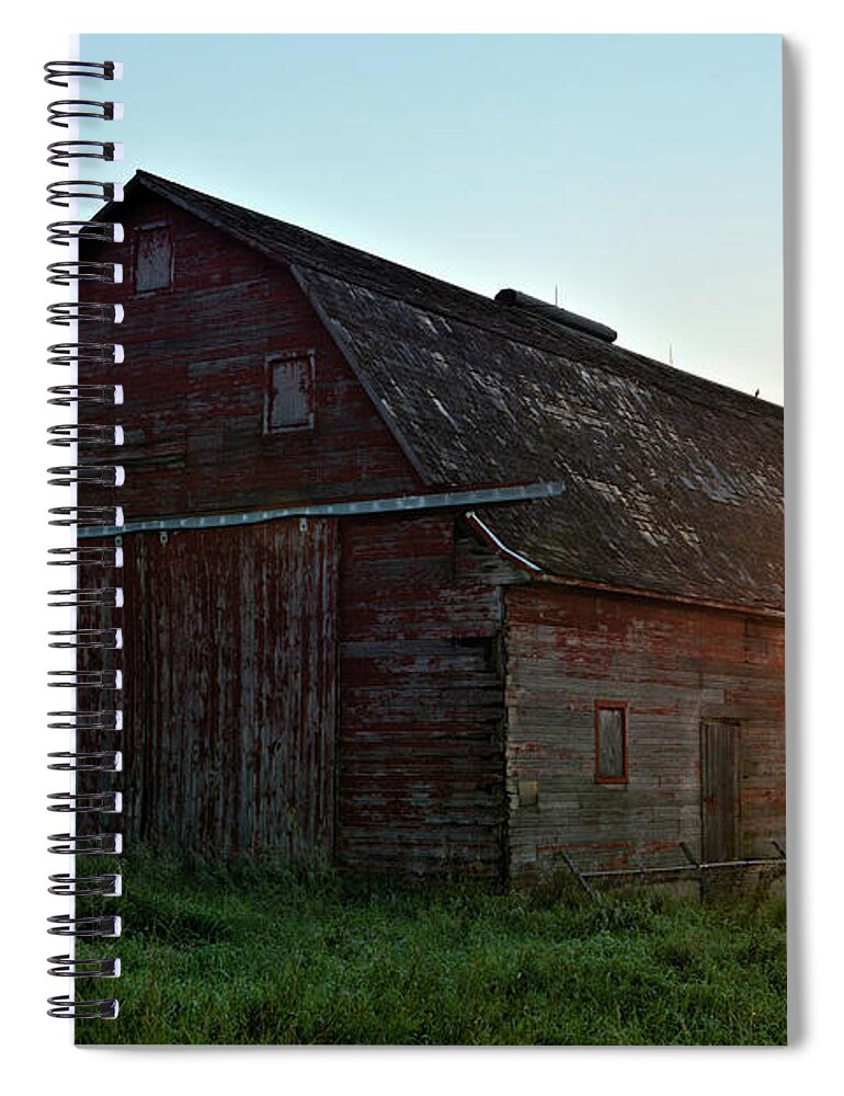 Green Spiral Notebook featuring the photograph Maysville Sunrise by Bonfire Photography