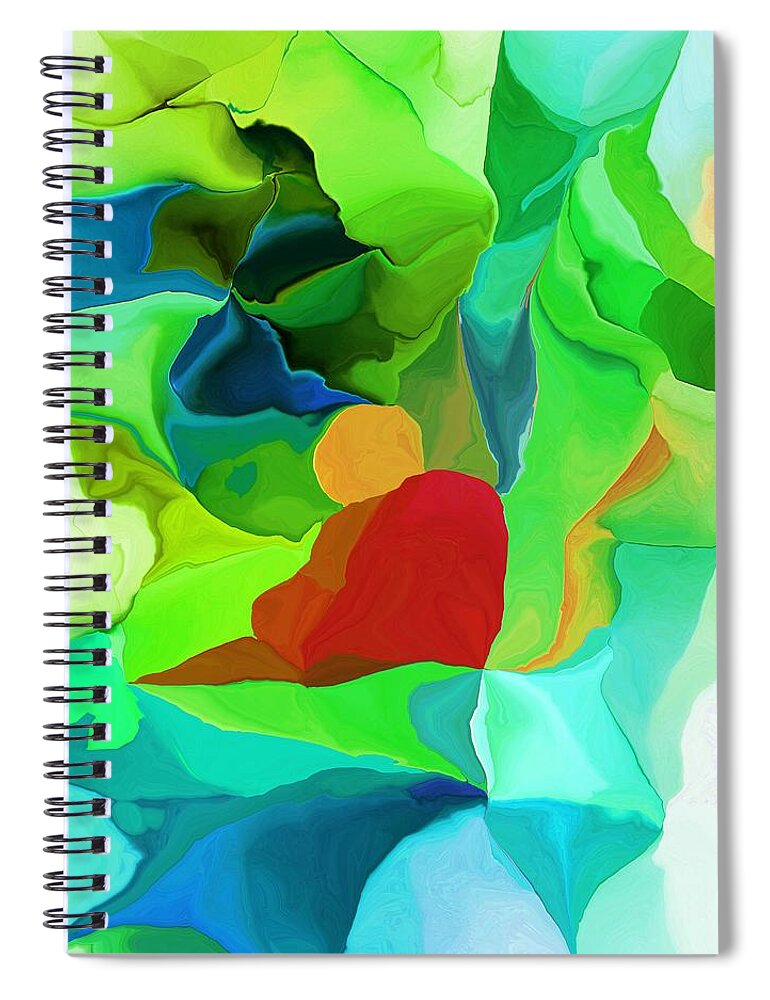 Fine Art Spiral Notebook featuring the digital art Meditation on Rock by David Lane