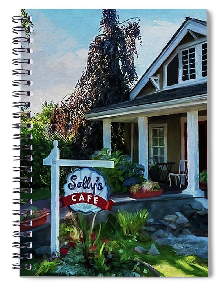 Meet You At Sallys Spiral Notebook featuring the photograph Meet You At Sally's - Chesapeake Art by Jordan Blackstone
