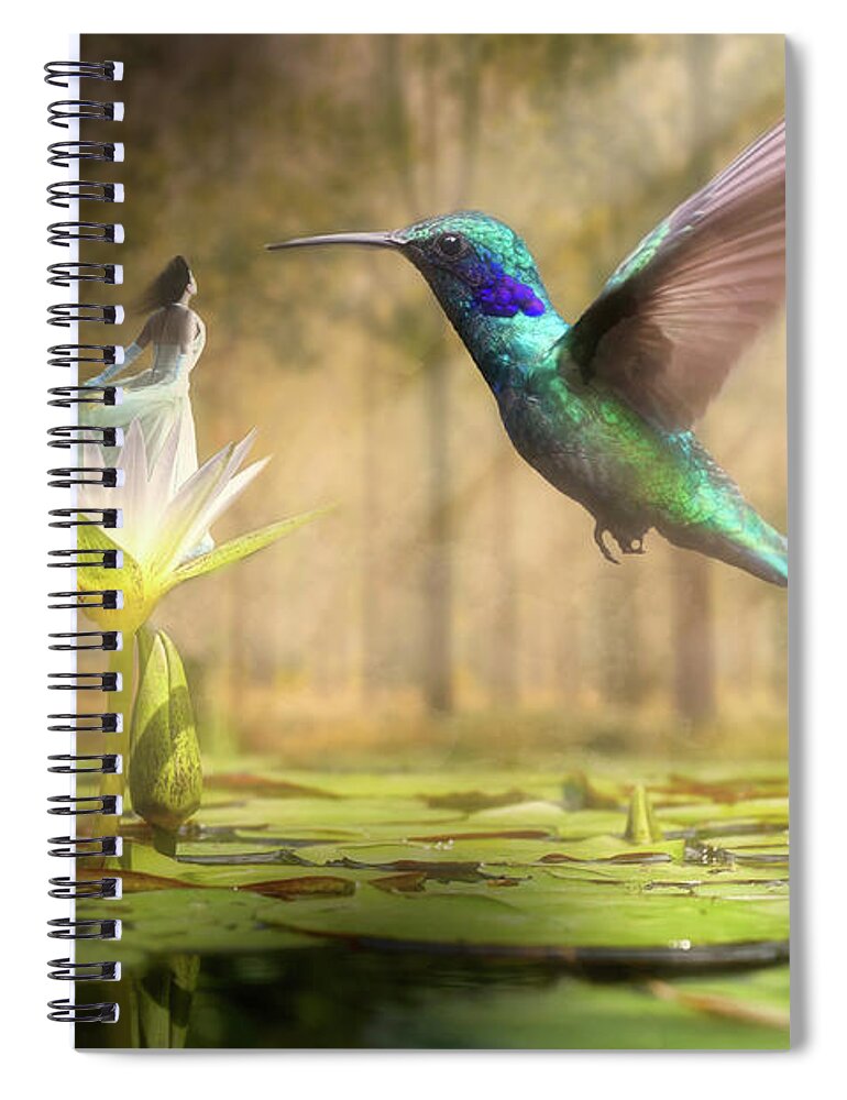 Wildlife Spiral Notebook featuring the digital art Meeting Mother Nature by Nathan Wright