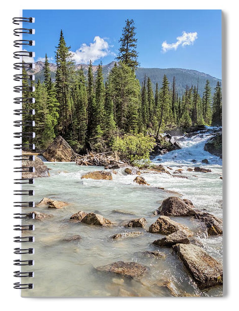 Joan Carroll Spiral Notebook featuring the photograph Meeting of the Waters II by Joan Carroll