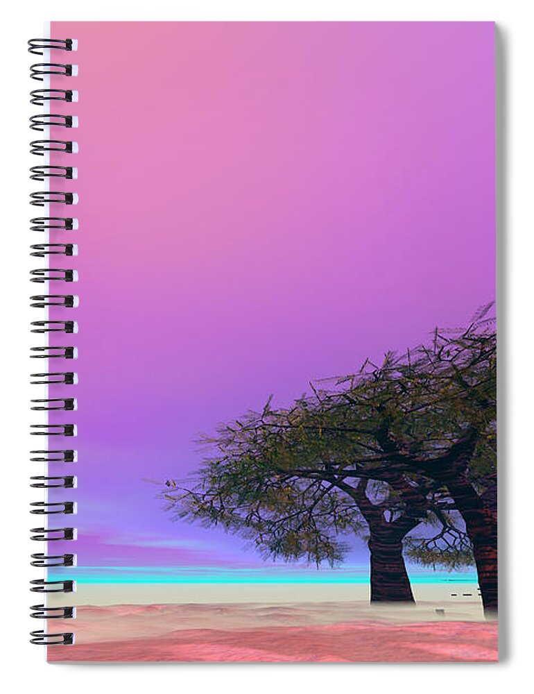 Landscape Spiral Notebook featuring the painting Mellow by Corey Ford