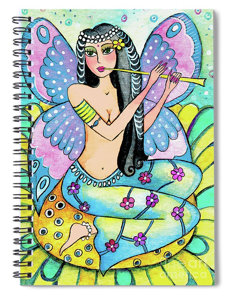 Fairy Dancer Spiral Notebook featuring the painting Melody of Asmara by Eva Campbell