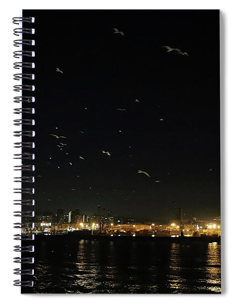 Night Spiral Notebook featuring the photograph Memorable Naples Evening Departure by Allan Levin
