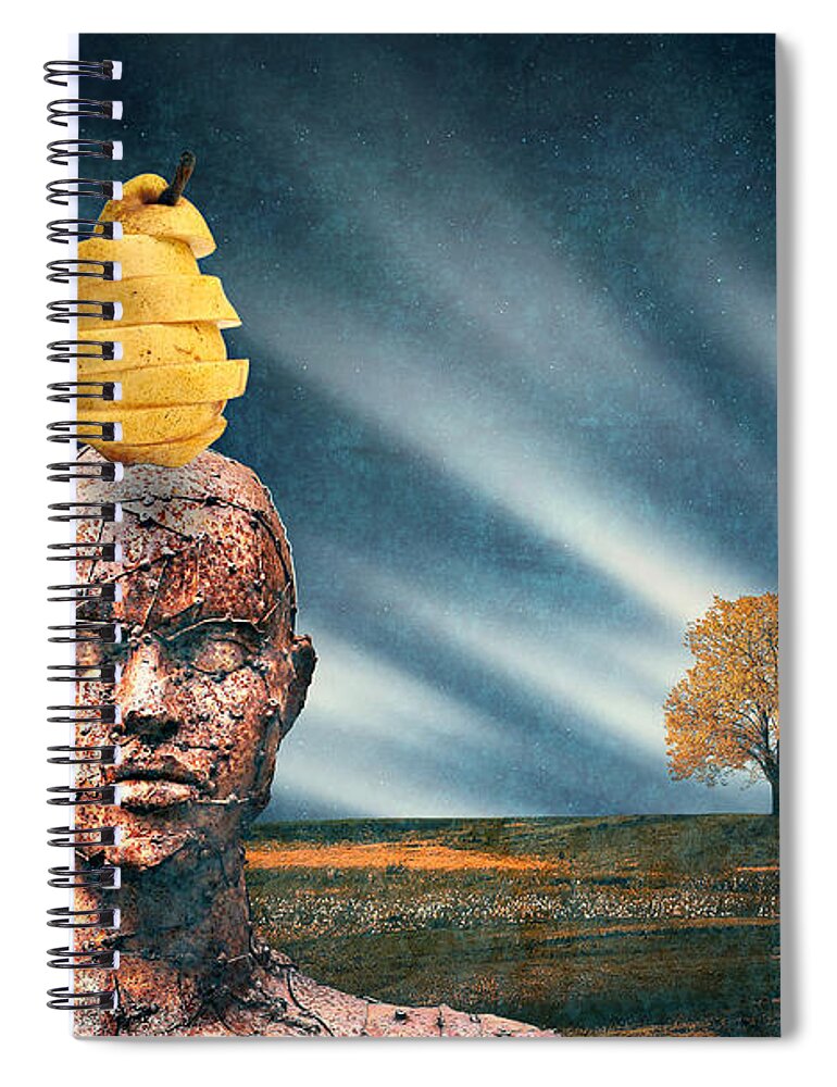 Mentally Balanced Spiral Notebook featuring the digital art Mentally Balanced by Ally White