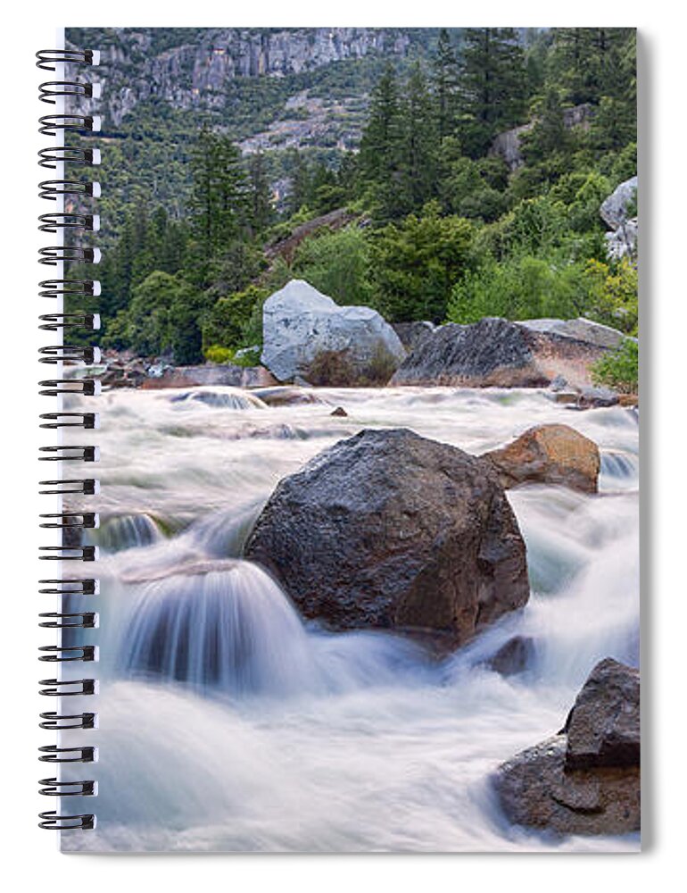 Yosemite Spiral Notebook featuring the photograph Merced Rapids by Anthony Michael Bonafede