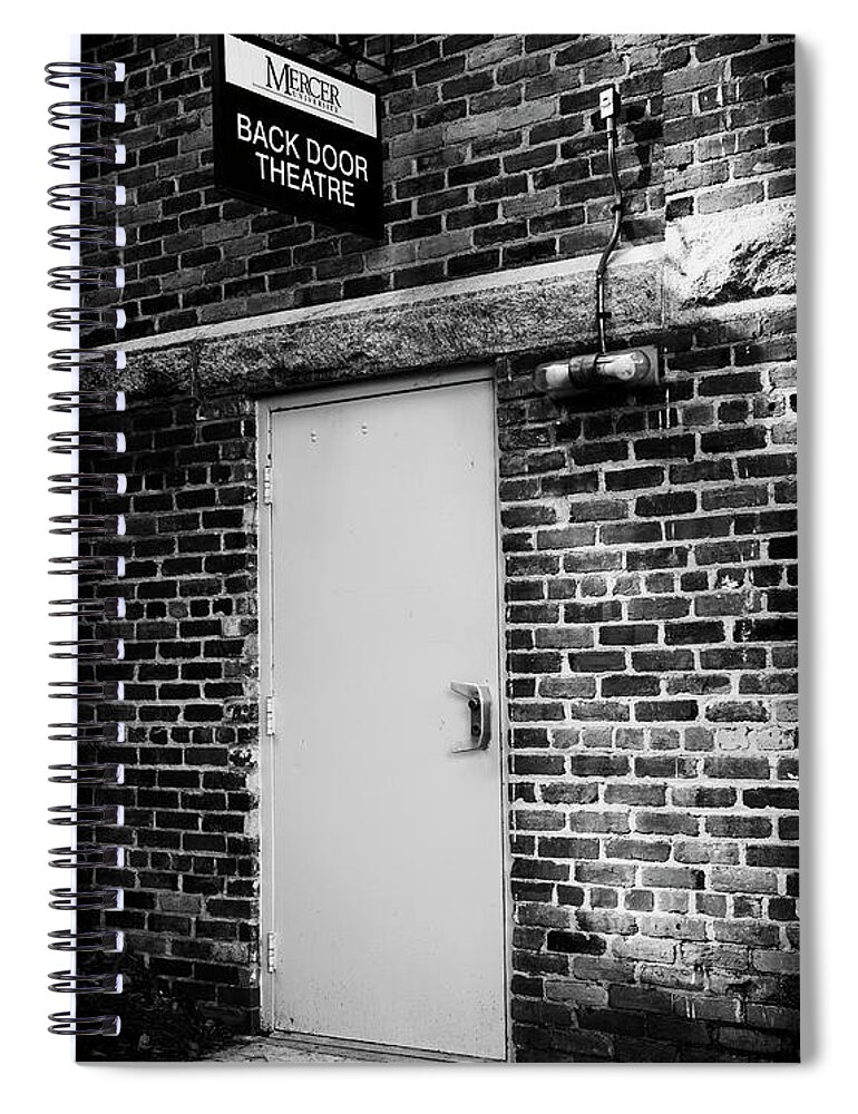 Mercer University Spiral Notebook featuring the photograph Mercer Back Door Theatre by Stephen Stookey