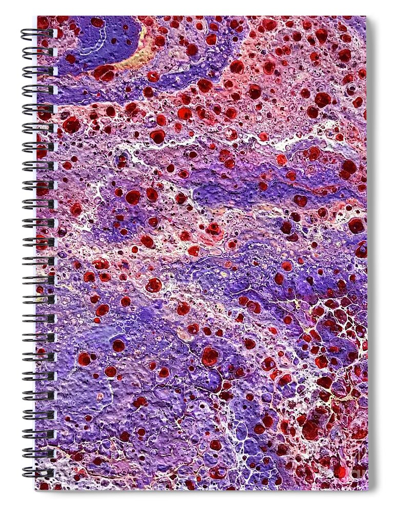 Acrylic Flow Pours Spiral Notebook featuring the painting Mercury Wars 8 by Sherry Harradence