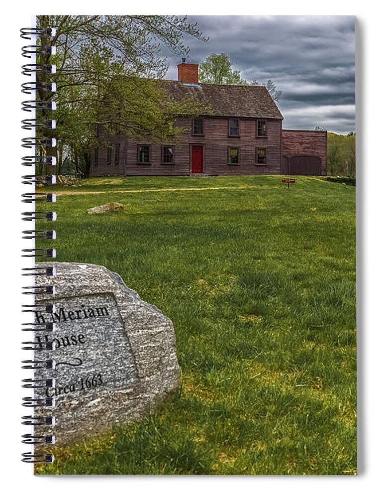 Meriams Corner Spiral Notebook featuring the photograph Meriams Corner, Minute Man National Park by Brian MacLean