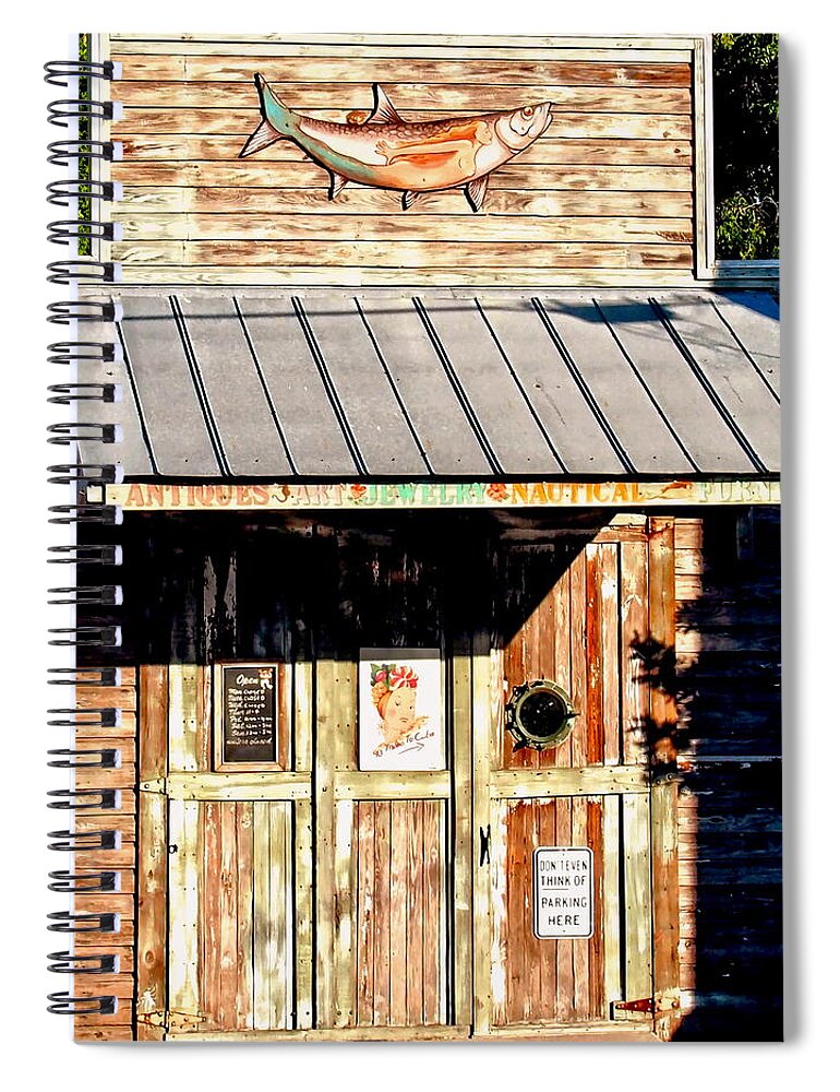 Shack Spiral Notebook featuring the photograph Mermaid Shack in Key West by Amy McDaniel