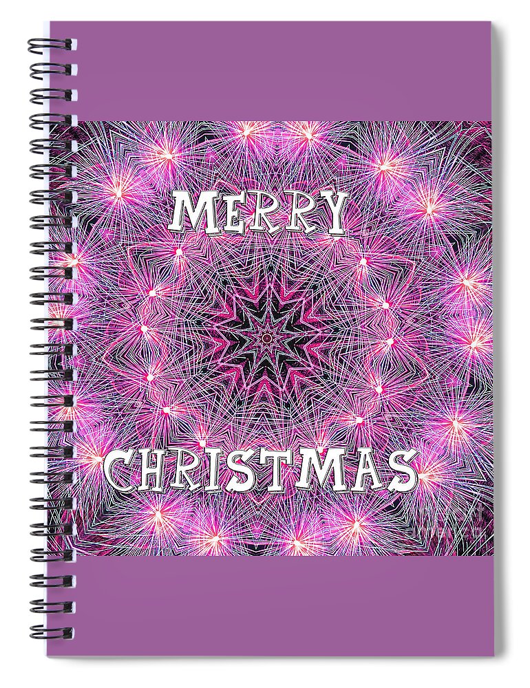 Photography Spiral Notebook featuring the photograph Merry Christmas Mandala by Kaye Menner by Kaye Menner