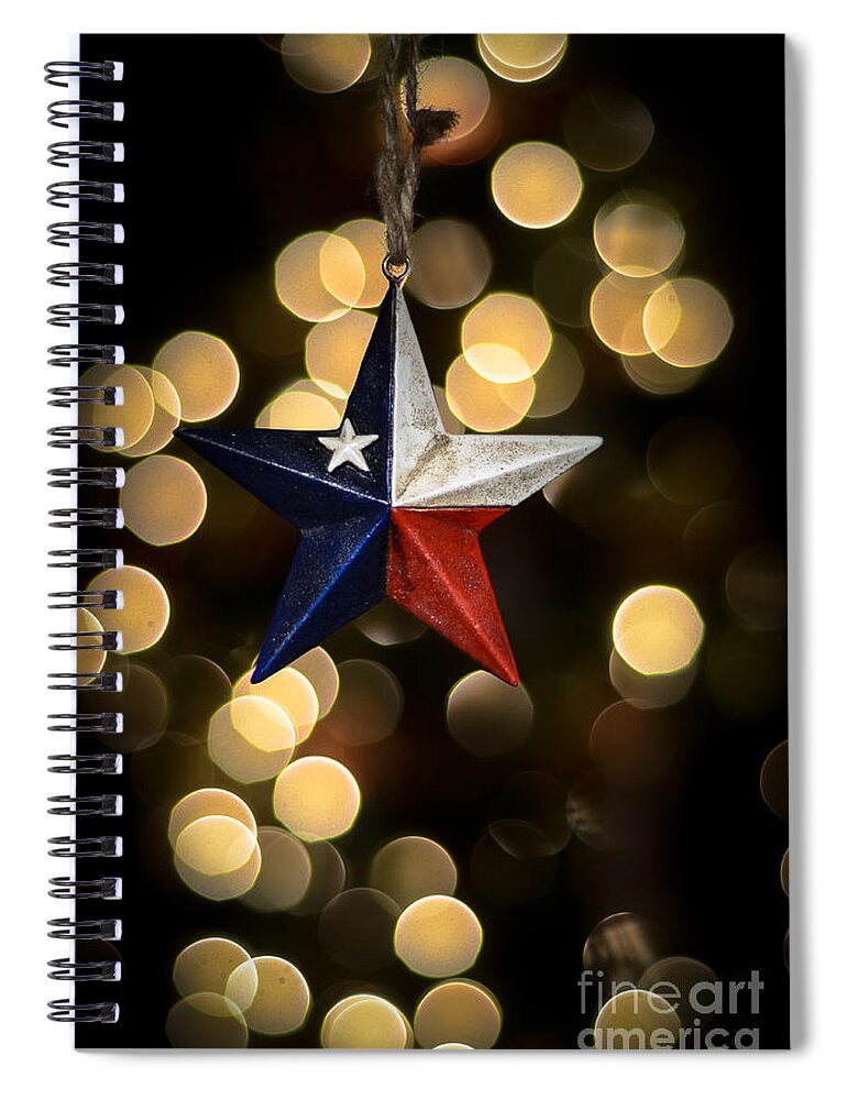 Merry Christmas Texas Spiral Notebook featuring the photograph Merry Christmas Texas by Kelly Wade