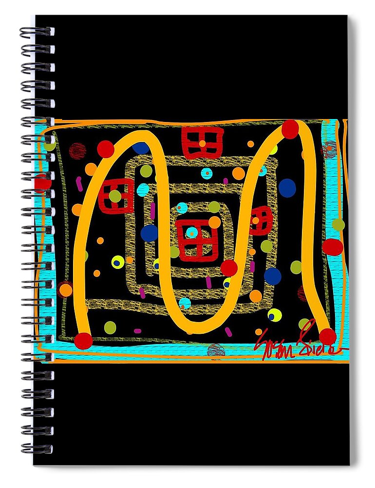 Spiral Notebook featuring the digital art Merry Kissmass by Susan Fielder