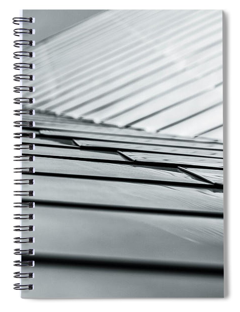 Modern Spiral Notebook featuring the photograph Metal Roof by Jason Hughes