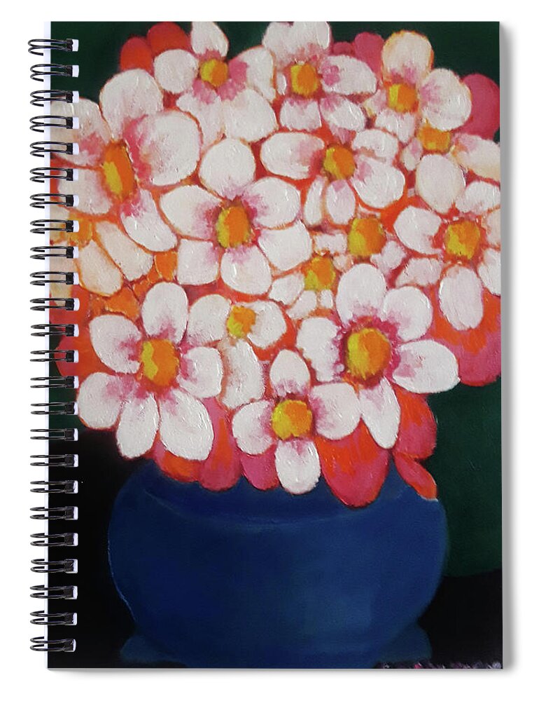 Flowers Spiral Notebook featuring the painting Methaphor by Gabby Tary