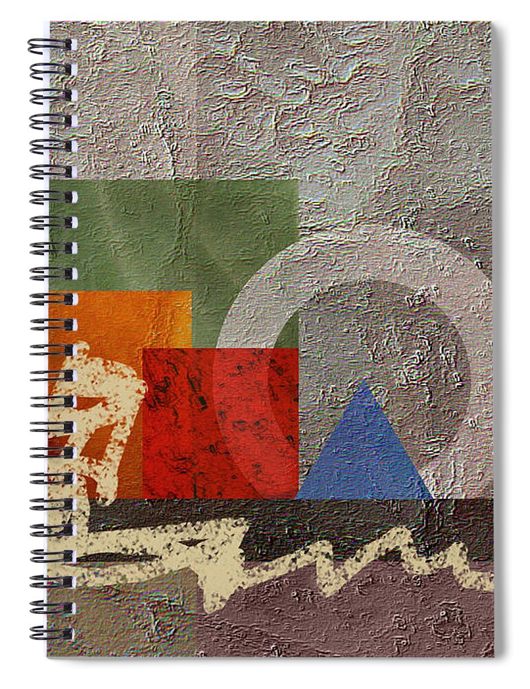 Contemporary Modern Spiral Notebook featuring the painting Metro by Gordon Beck