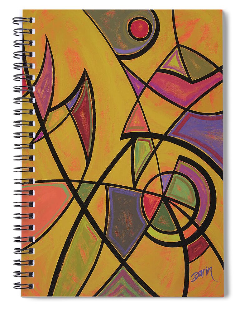 Metropolitan Spiral Notebook featuring the painting Metropolitan by Darin Jones