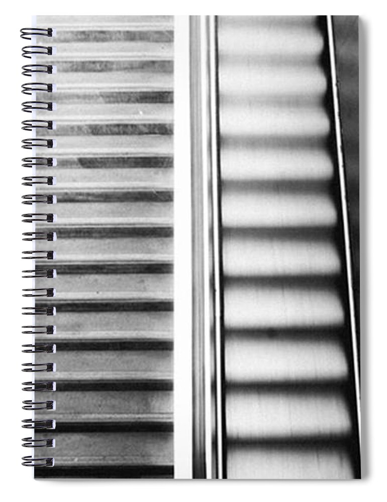 Bnw Spiral Notebook featuring the photograph Subway by Manuel Maniaci