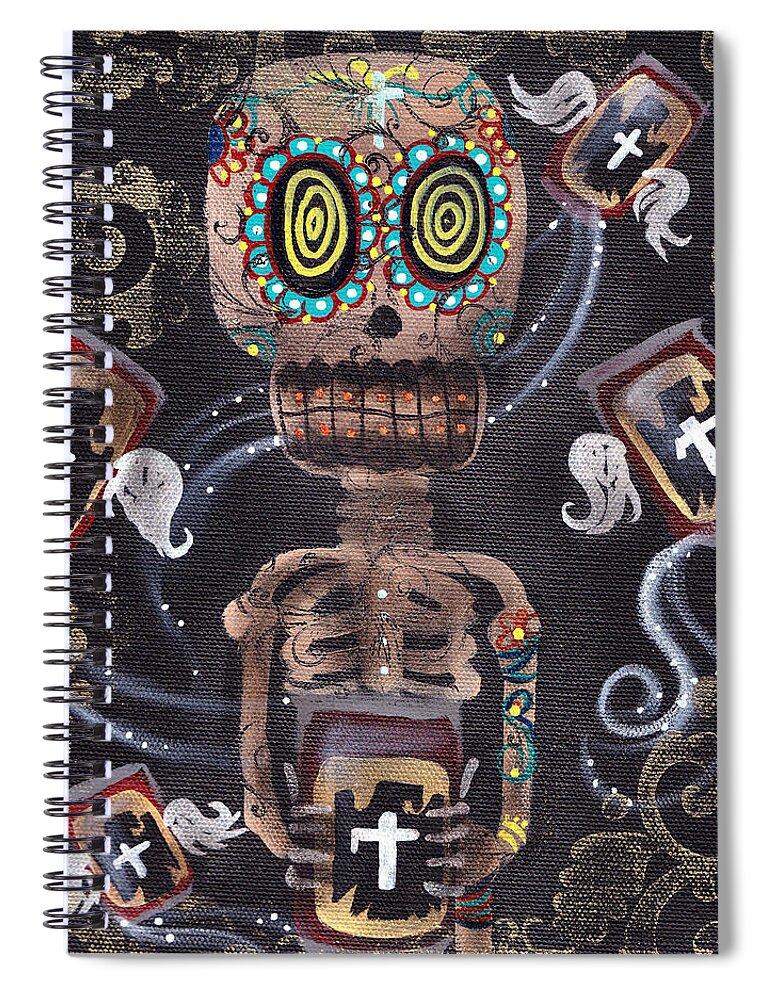 Beer Spiral Notebook featuring the painting Mi Cerveza by Abril Andrade