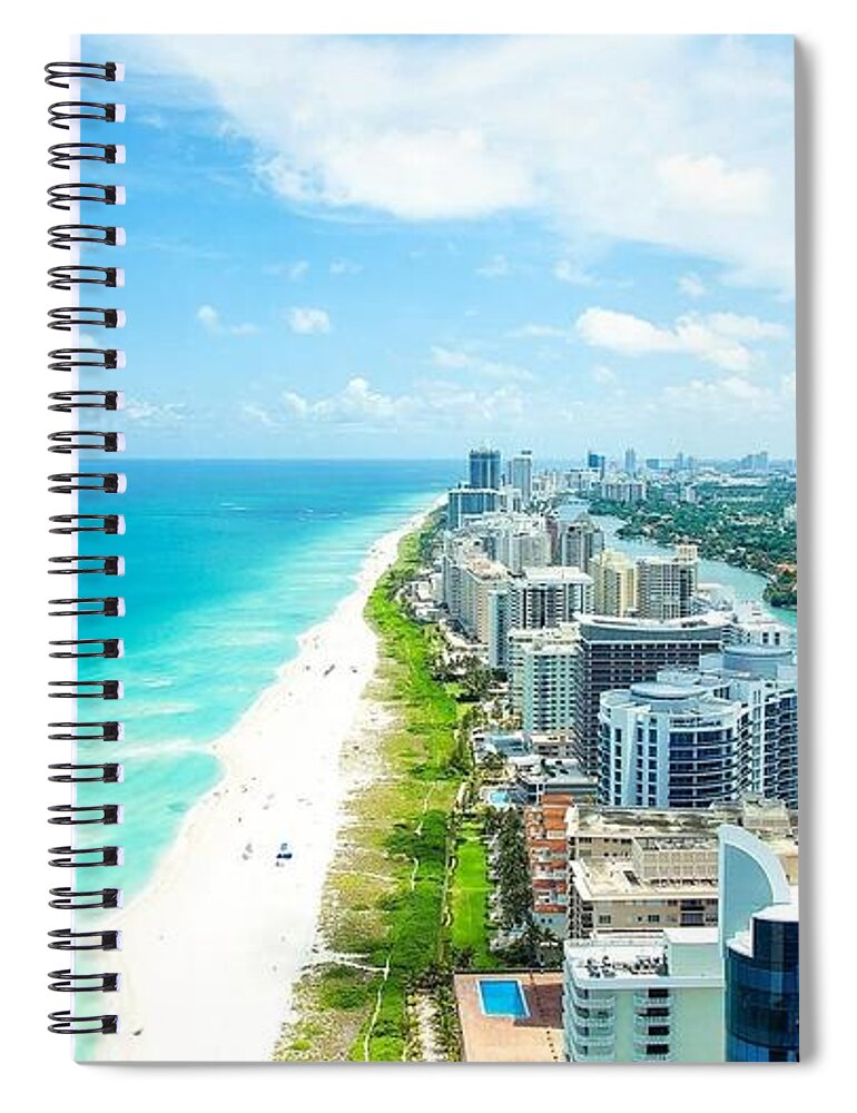Miami Spiral Notebook featuring the digital art Miami by Maye Loeser