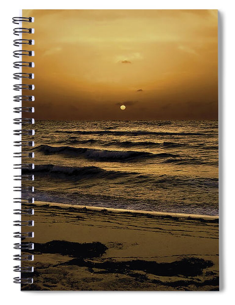 Miami Spiral Notebook featuring the photograph Miami Sunrise by Gary Dean Mercer Clark