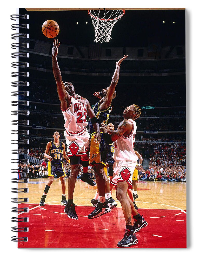 Michael Jordan Spiral Notebook featuring the photograph Michael Jordan by Jackie Russo