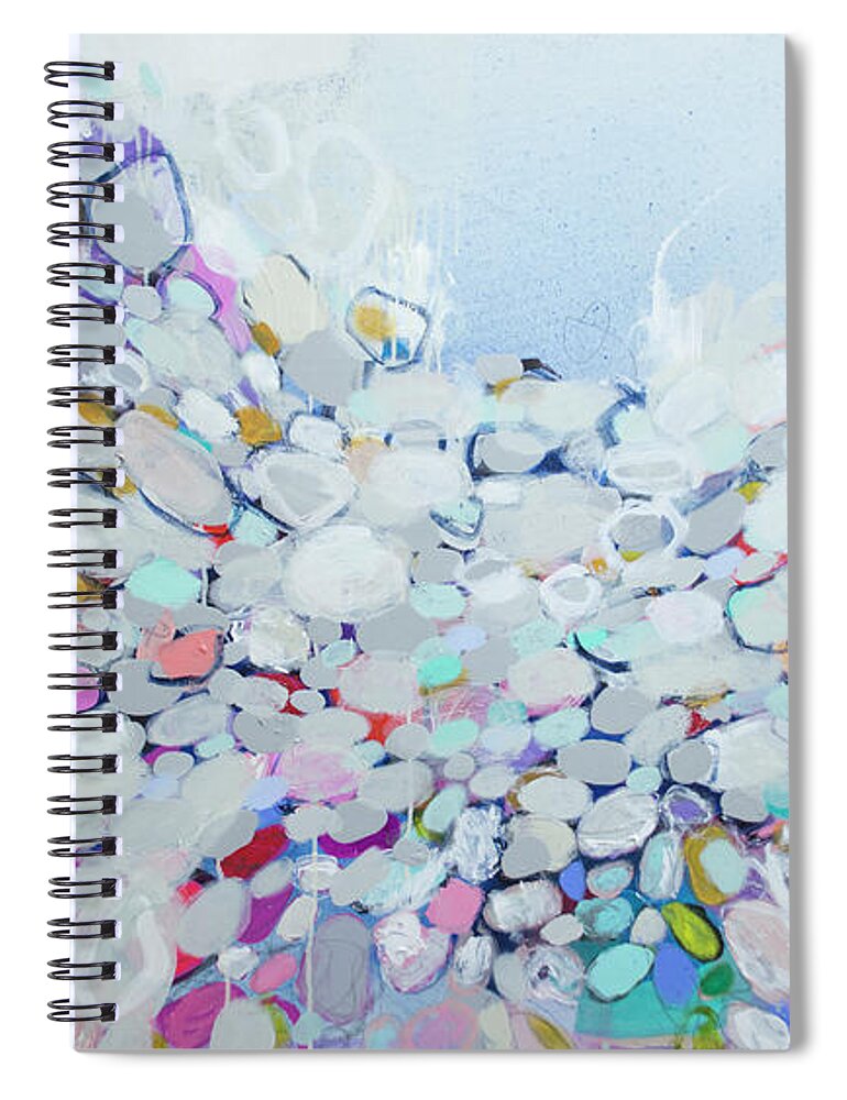Abstract Spiral Notebook featuring the painting Midday by Claire Desjardins