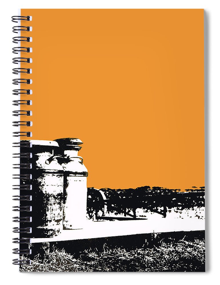 Amish Spiral Notebook featuring the photograph Milk Cans by James Rentz