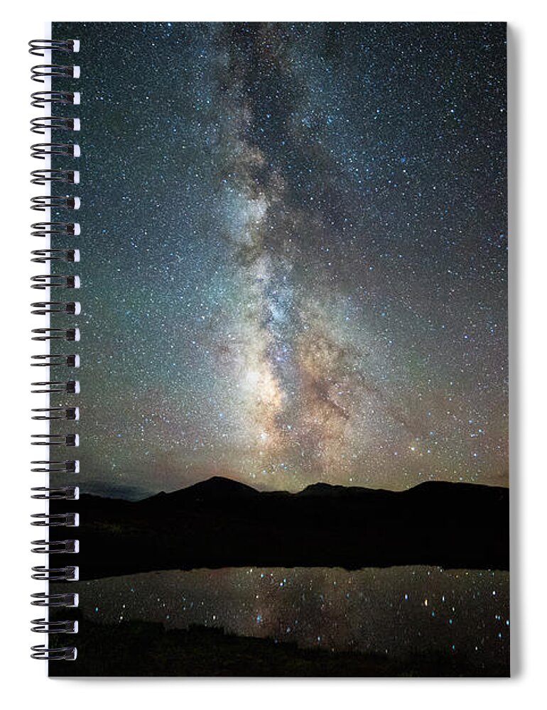 Stars Spiral Notebook featuring the photograph Milky Way Indy Pass by Darren White
