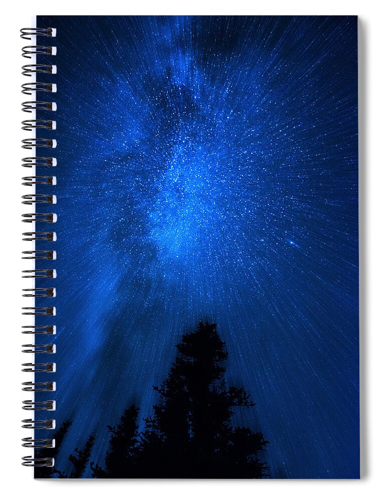 Milkyway Spiral Notebook featuring the digital art Milky Way Zoom by Pelo Blanco Photo