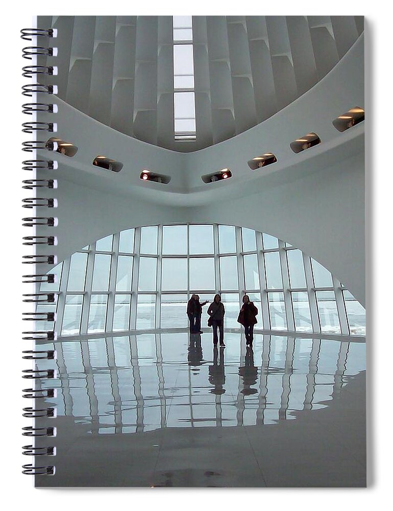 Milwaukee Spiral Notebook featuring the photograph Milwaukee Art Museum Inside by Lauri Novak