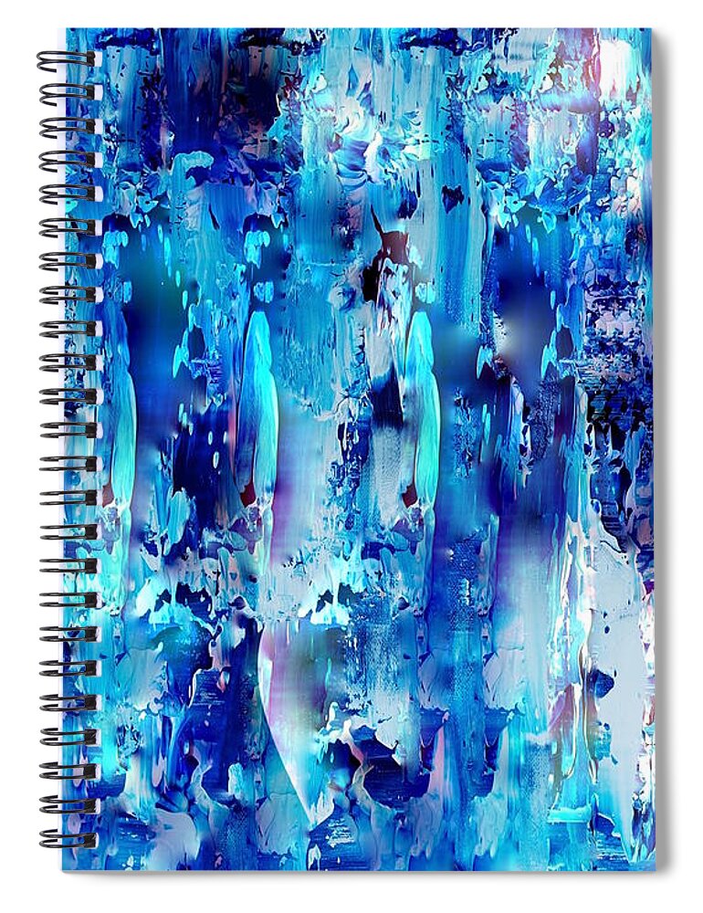 Abstract-painting-mixed-media Spiral Notebook featuring the painting Mind Bender by Catalina Walker