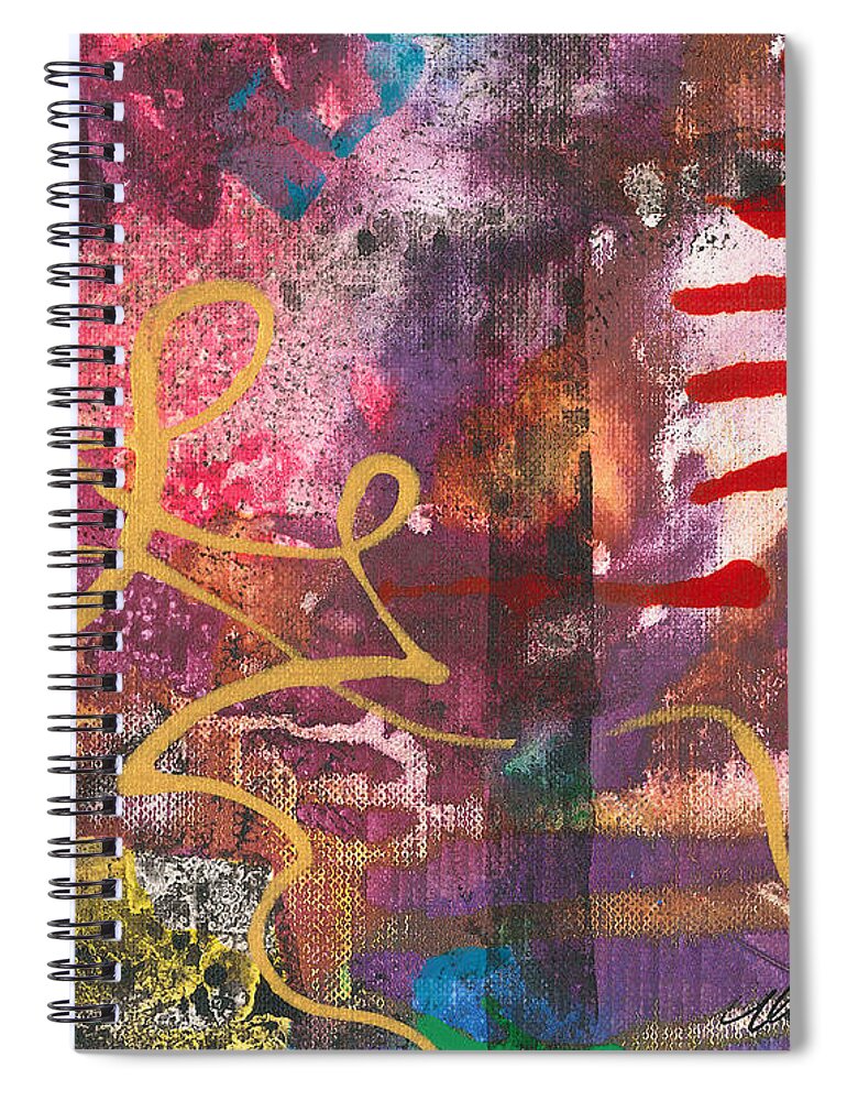 Abstract Spiral Notebook featuring the painting Mindless Wandering by Vicki Baun Barry