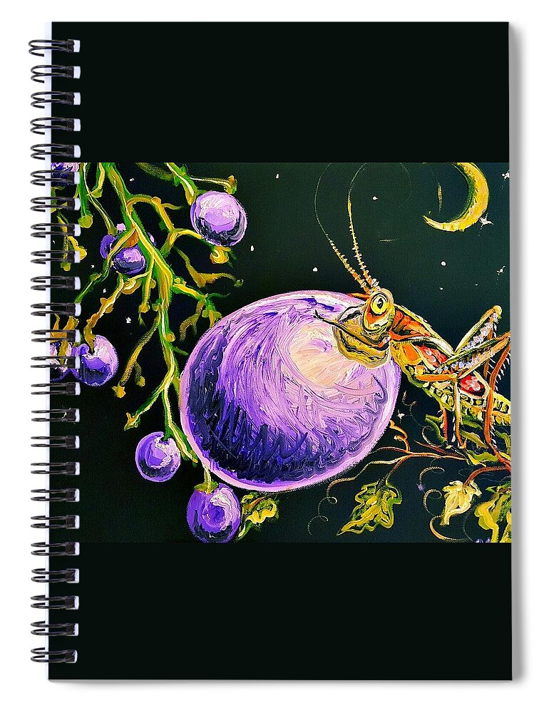 Grape Spiral Notebook featuring the painting Mine by Alexandria Weaselwise Busen