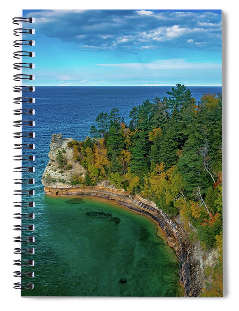 Lake Superior Spiral Notebook featuring the photograph Miners Castle by Gary McCormick