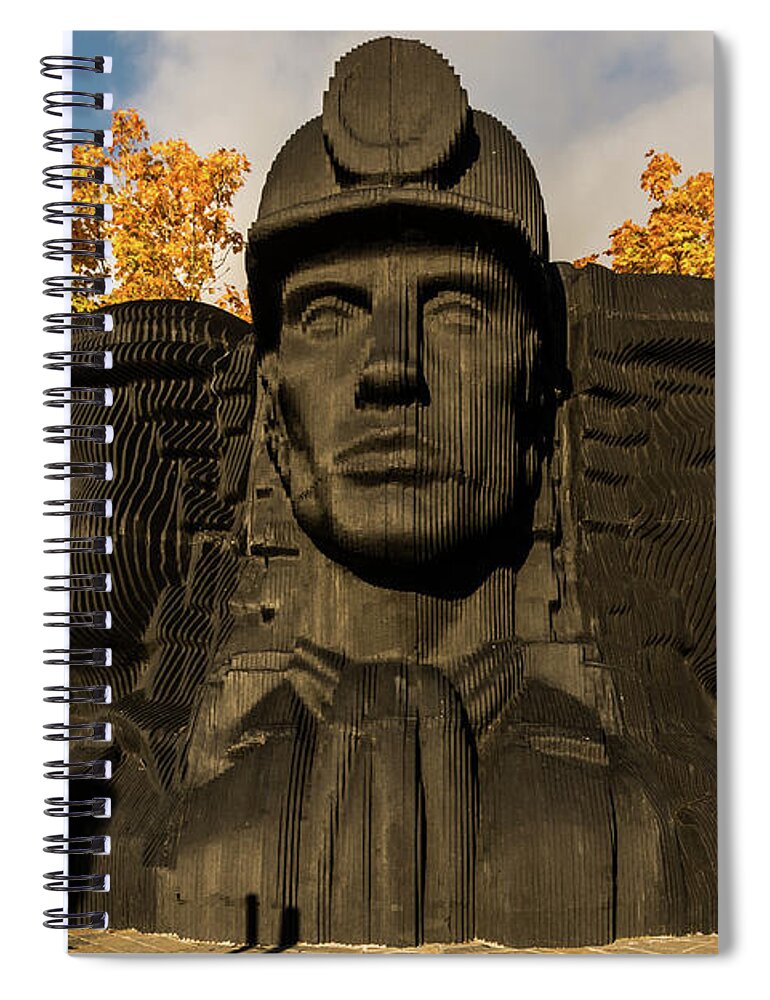 Bargoed Miners Spiral Notebook featuring the photograph Miners In The Autumn by Steve Purnell