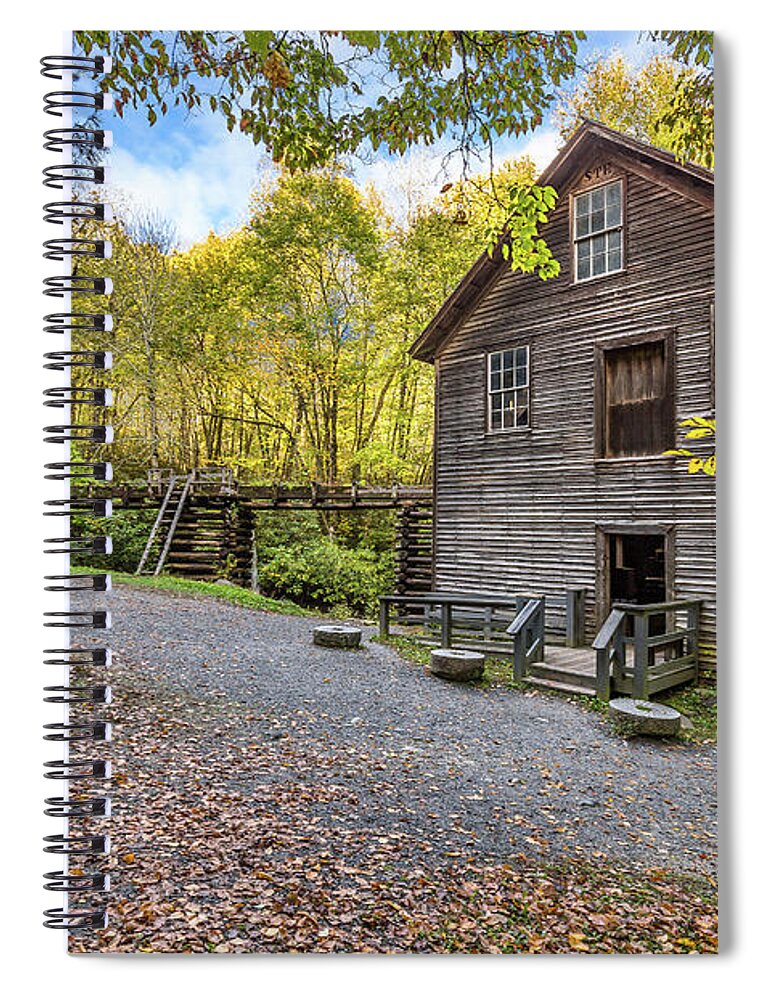 North Carolina Spiral Notebook featuring the photograph Mingus Mill by Tim Stanley