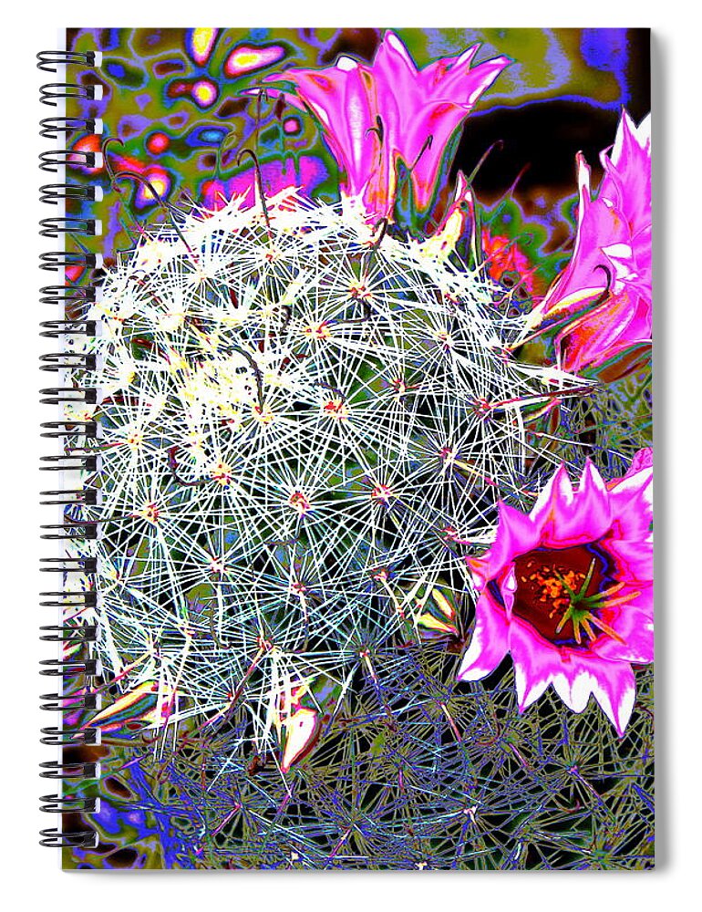 Cactus Spiral Notebook featuring the photograph Mini Cactus by M Diane Bonaparte